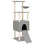 vidaXL Rascador para gatos con postes de sisal gris claro 153 cm, , large indicador imagen numero 1