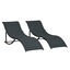 Outsunny 2 Tumbonas Plegables de Aluminio en Forma de S Ergonómica con Tela Texteline para Piscina Patio Jardín Terraza 165x61x63 cm Negro, , large indicador imagen numero 1