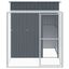 vidaXL Gallinero con corral acero galvanizado gris 165x863x181 cm, , large indicador imagen numero 10
