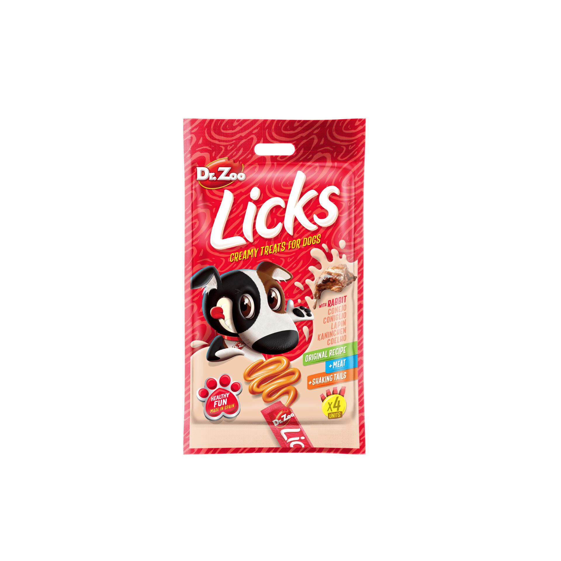 48 sobres x 15 g Dr. Zoo Licks Snack L&iacute;quido De Conejo Para Perros, , large Imagen numero 1