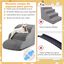 COSTWAY Rampa para Perros de 3 Niveles de Espuma, Pelda&ntilde;os para Perros Antideslizantes con Esponja de Alta Densidad, Huellas de Silicona, Escalera Suave para Perros Peque&ntilde;os y Mayores (Gris), , large indicador imagen numero 4