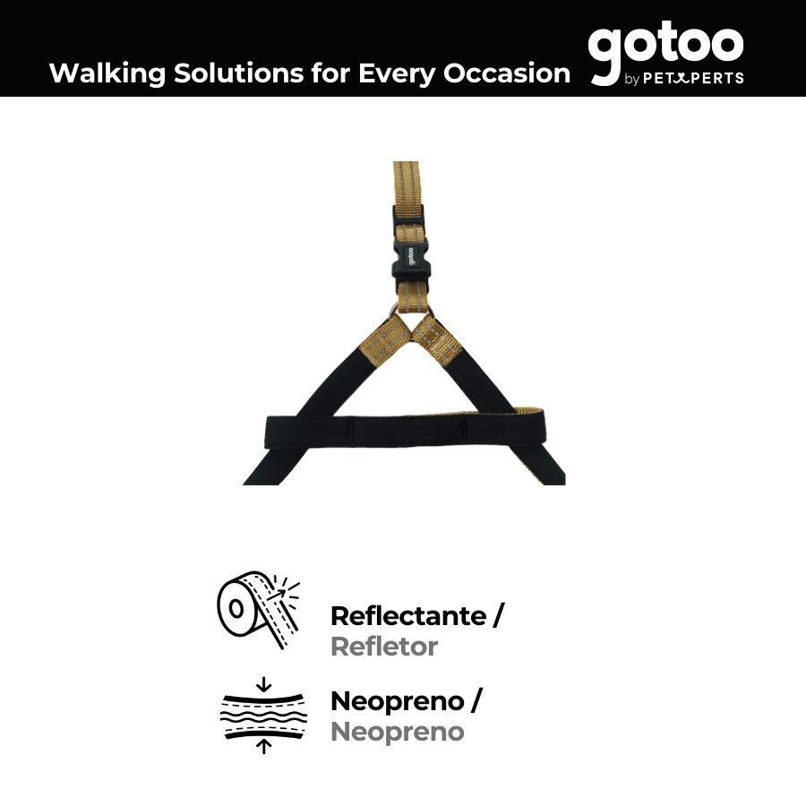Gotoo Arn&eacute;s reflectante de neopreno beige para perros, , large Imagen numero 3