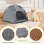 Nobleza Cama para Gatos y Perros, Cueva Mediana Lavable con Cojín Extraíble, Casa para Mascotas, Ideal para Uso en Exteriores e Interiores, , large indicador imagen numero 4
