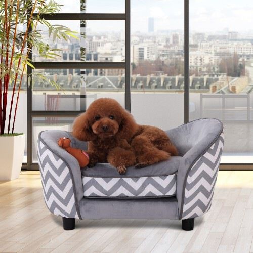 Sof&aacute; de dise&ntilde;o acolchado para mascotas color Gris, , large Imagen numero 2
