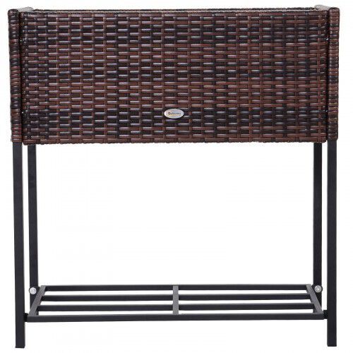 Jardinera rectangular Outsunny para balc&oacute;n color Marr&oacute;n, , large Imagen numero 4