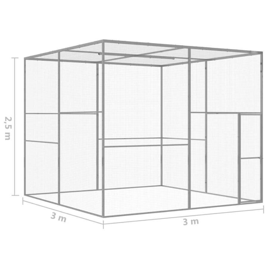 VidaXL Jaula de gran tama&ntilde;o met&aacute;lica para gatos, , large Imagen numero 5