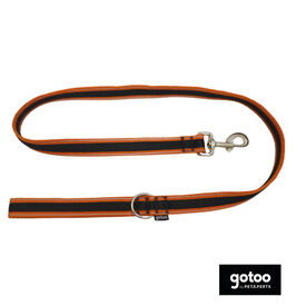 Gotoo Correa reflectante de malla naranja/negro para perro