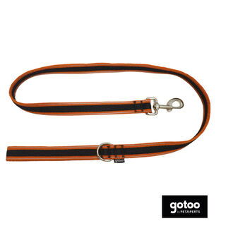 Gotoo Correa reflectante de malla naranja/negro para perro