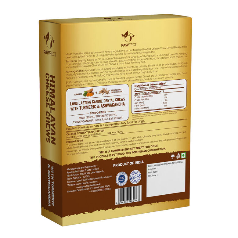 Pawfect Masticables dentales de queso del Himalaya, cúrcuma y ashwagandha thumbnail