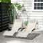 Outsunny Conjunto de 2 Mecedoras para Jardín Tumbonas Mecedoras con Reposacabezas Reposabrazos Carga 120 kg para Playa Patio Terraza 63x144x84 cm Beige, , large indicador imagen numero 2