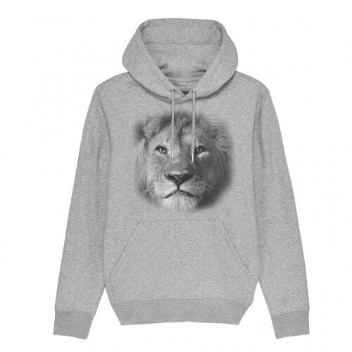 Sudadera con gorro León color Gris