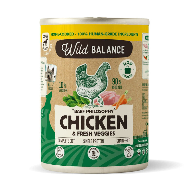 400 g Wild Balance BARF Pollo y Vegetales lata para perros