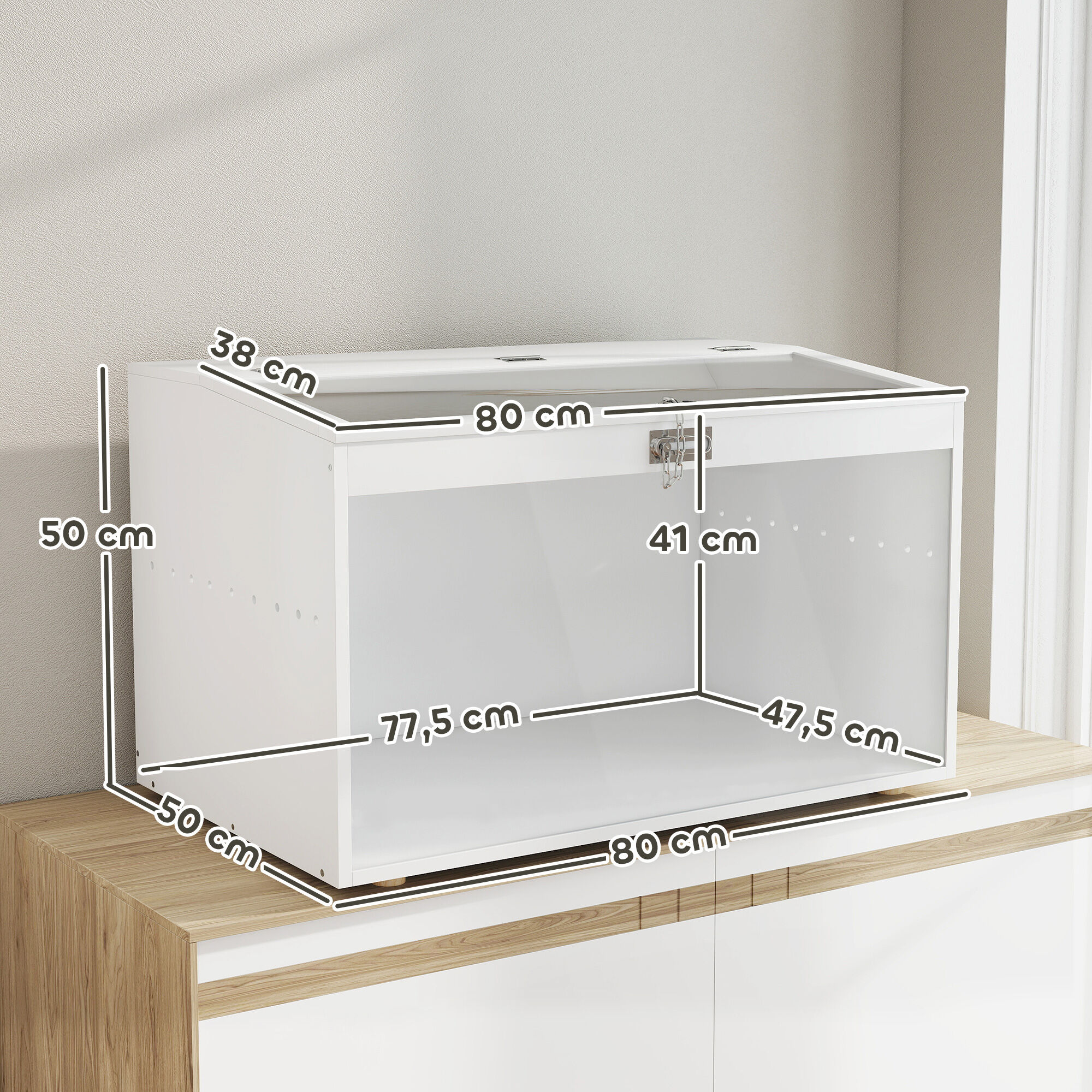 PawHut Jaula para H&aacute;mster Blanco, , large Imagen numero 3