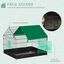PawHut Jaula para Animales Pequeños Parque para Mascotas con 2 Puertas Toldo y Base con Tela Oxford Impermeable para Interior y Exterior 90x75x75 cm Negro y Verde, , large indicador imagen numero 4