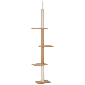 PawHut Árbol Rascador con Plataformas y Sisal para gatos