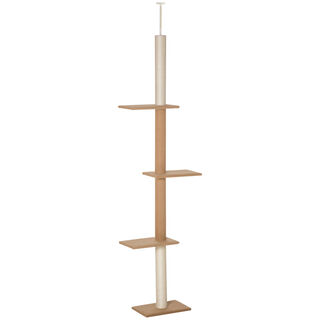 PawHut Árbol Rascador con Plataformas y Sisal para gatos