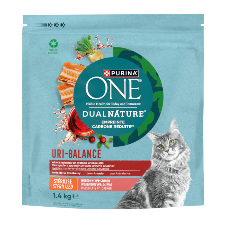 1,4 Kg Purina ONE Uri Balance esterilizado Salm&oacute;n para gatos, , large Imagen numero 1