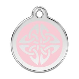 Red Dingo Placa identificativa Acero Inoxidable Esmalte Flechas Tribales Rosa para perros
