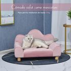 Sofá para mascotas PawHut  con respaldo y forma de olas color Rosa, , large image number null