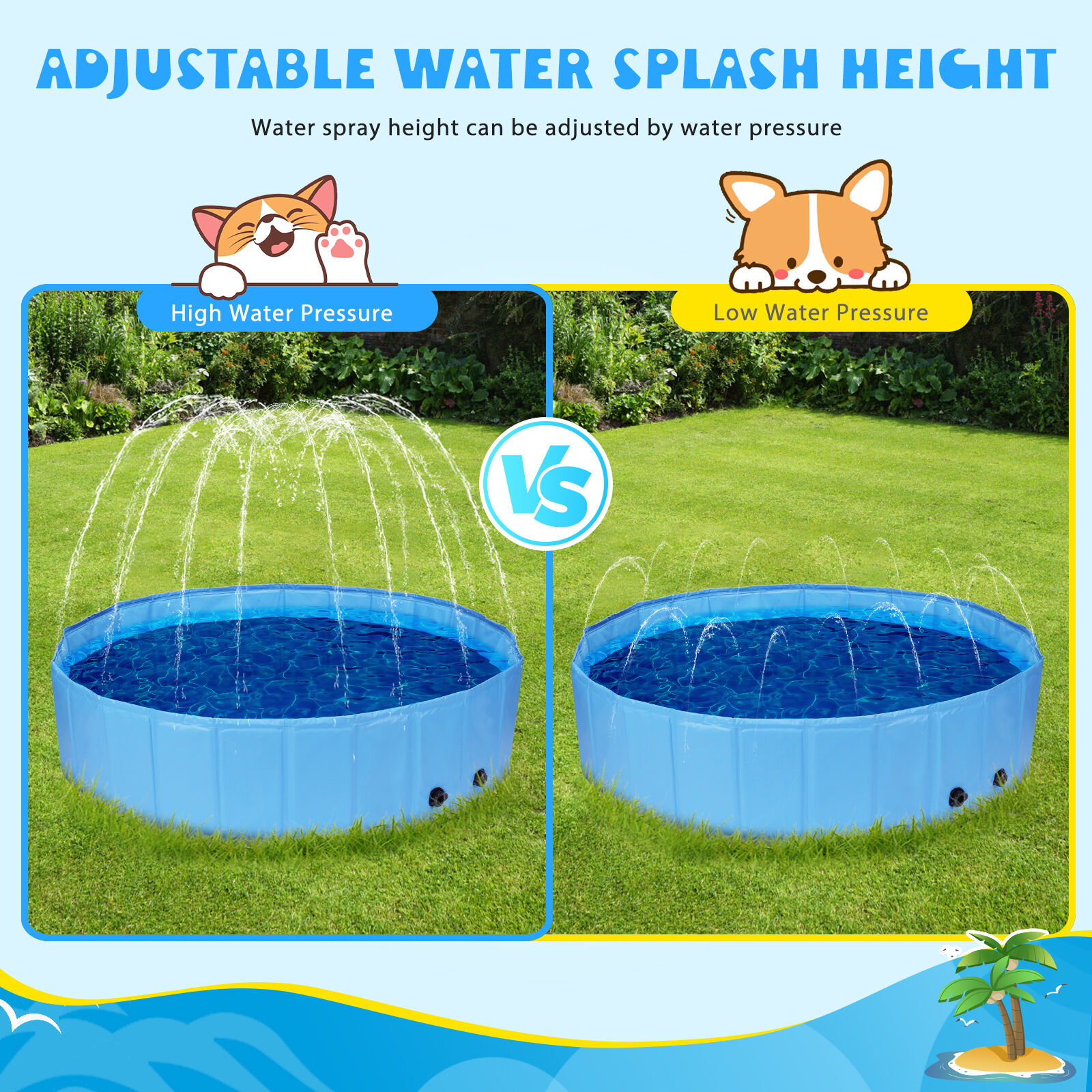 Nobleza Piscina Perros Ba&ntilde;eras con Aspersor, , large Imagen numero 5