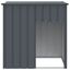 vidaXL Caseta perros con tejado acero galvanizado gris 110x103x109 cm, , large indicador imagen numero 2