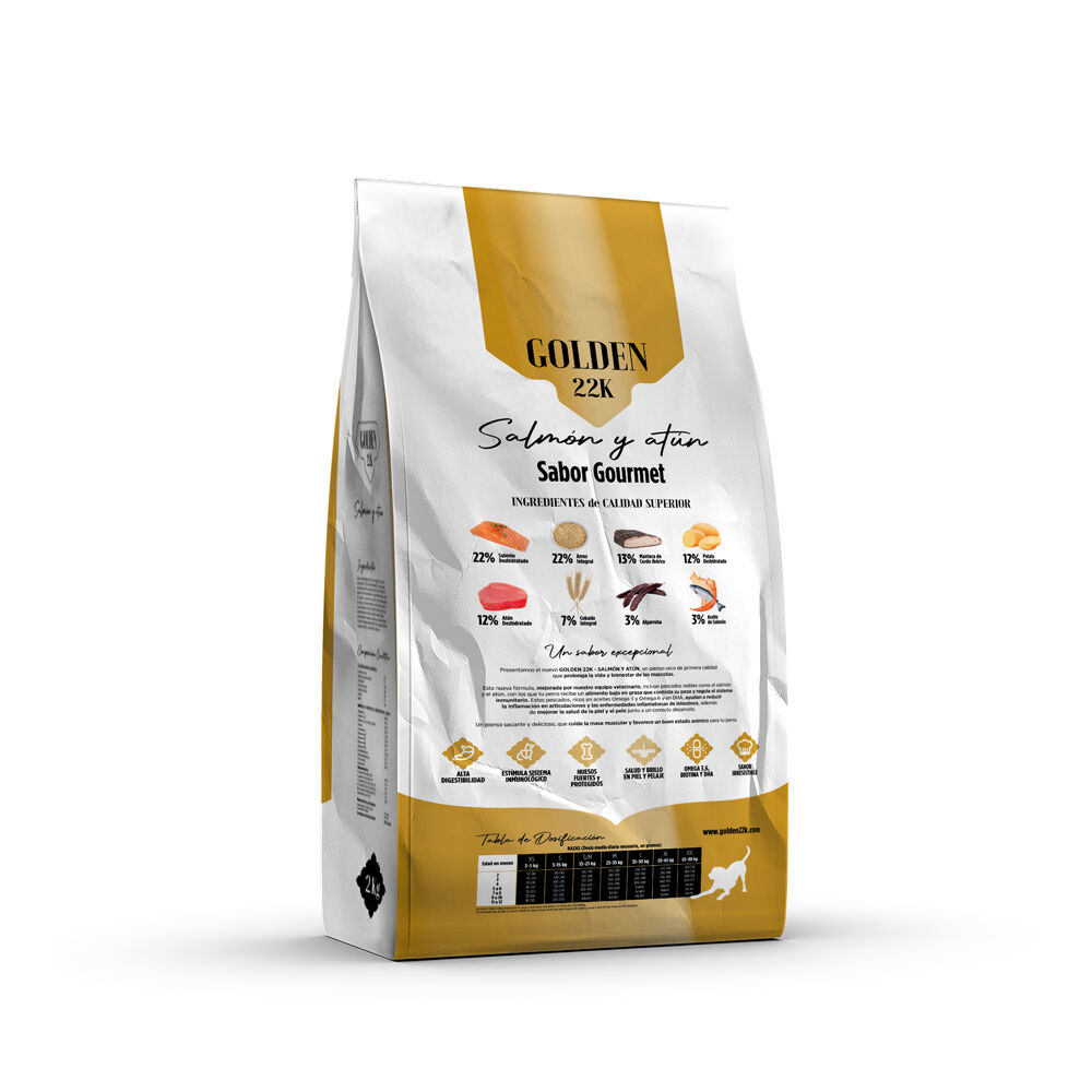 Pienso Golden 22k Cachorros Salm&oacute;n y At&uacute;n, , large Imagen numero 2