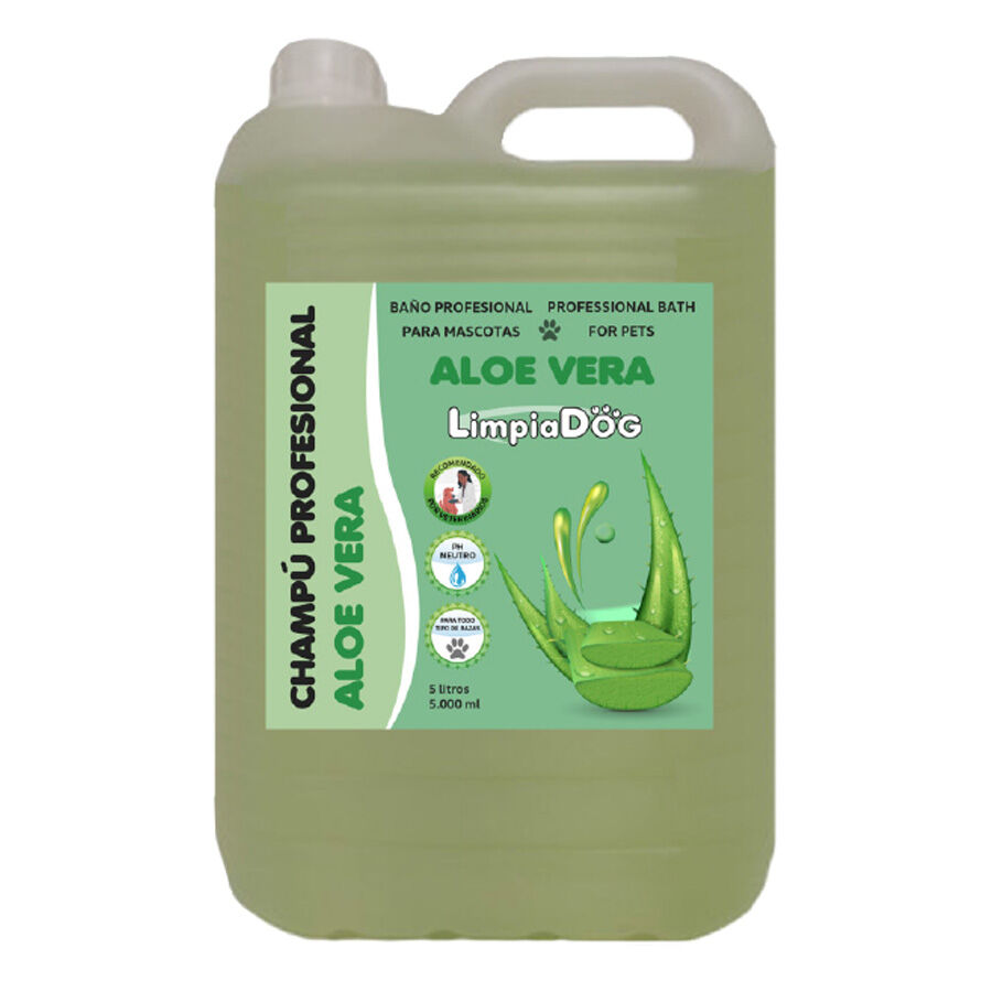 LIMPIADOG Champu para Perros hidratante Aloe Vera, para Todas Las Razas y Edades, Aroma Fresco y Natural 5 Litros, , large Imagen numero 2