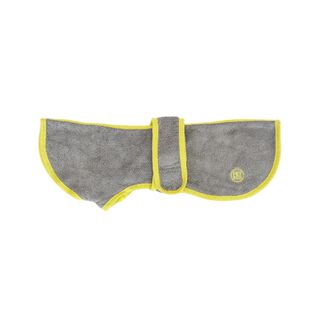 Pet and Co Set Wrappy Set Bata De Baño y Guante Spa Set Bata De Baño Gris Perros