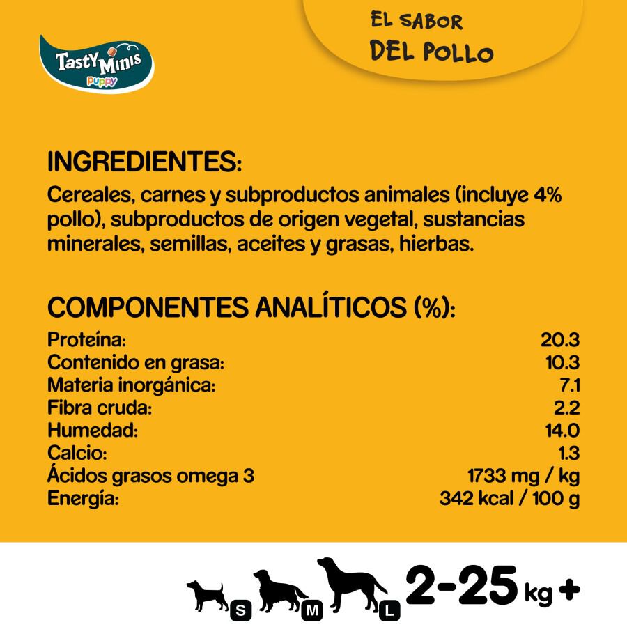 Pedigree Tasty Minis Premios Sabor Pollo para Perros Cachorros thumbnail
