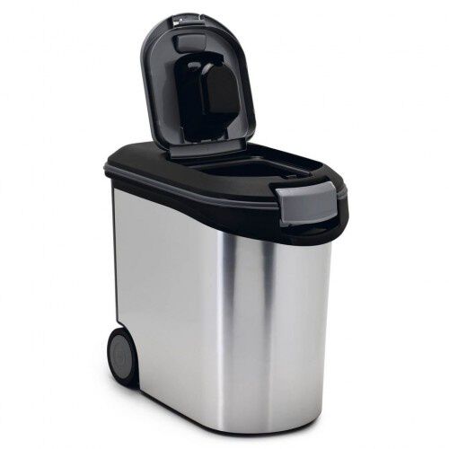 Contenedor de almacenaje para pienso color Plateado y Negro thumbnail