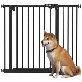 PawHut Barrera de Seguridad Negro