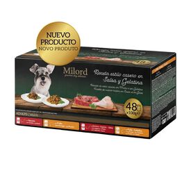 Milord Adult Receta estilo casero en salsa y gelatina Sobres para perros - Multipack