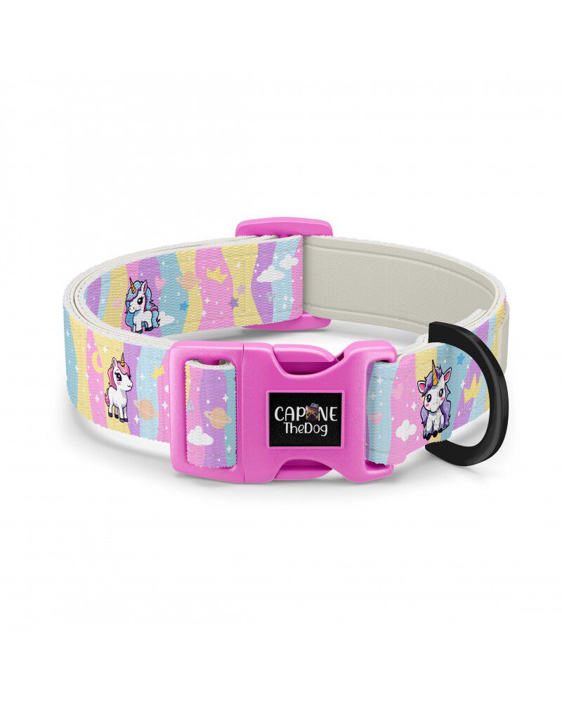 CaponeTheDog Unicorns Collar Regulable con estampado para perros