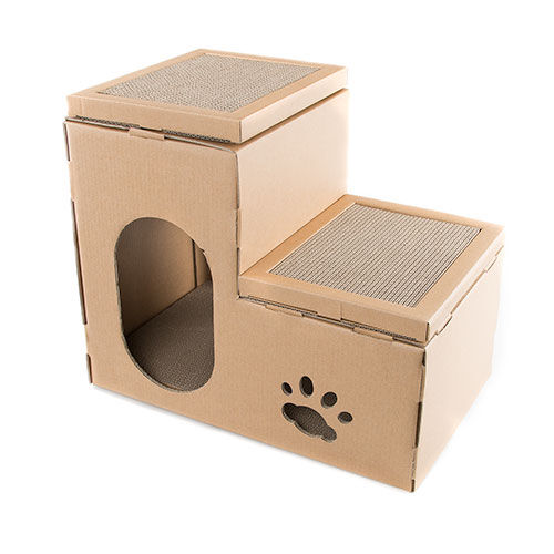 Casa para top gatos con rascador