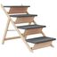 vidaXL Escalera para perros madera maciza de abeto gris 105x47 cm, , large indicador imagen numero 1
