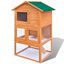 vidaXL Jaula de madera para conejos de exterior, 3 niveles, , large indicador imagen numero 2