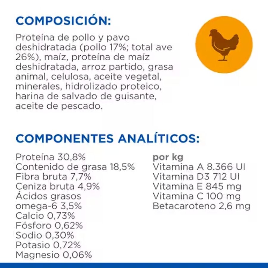 Hill&#039;s Science Plan Adult Hairball y Perfect Coat Pollo pienso para gatos thumbnail