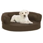 Vidaxl colchón de cama ergonómico marrón para perros, , large image number null