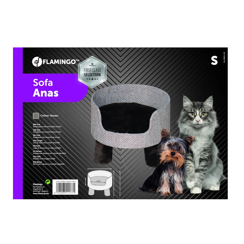 Flamingo Anas Sofá Marrón para perros y gatos thumbnail