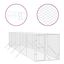vidaXL Perrera de exterior acero galvanizado plateado 4x4x2 m, , large indicador imagen numero 7