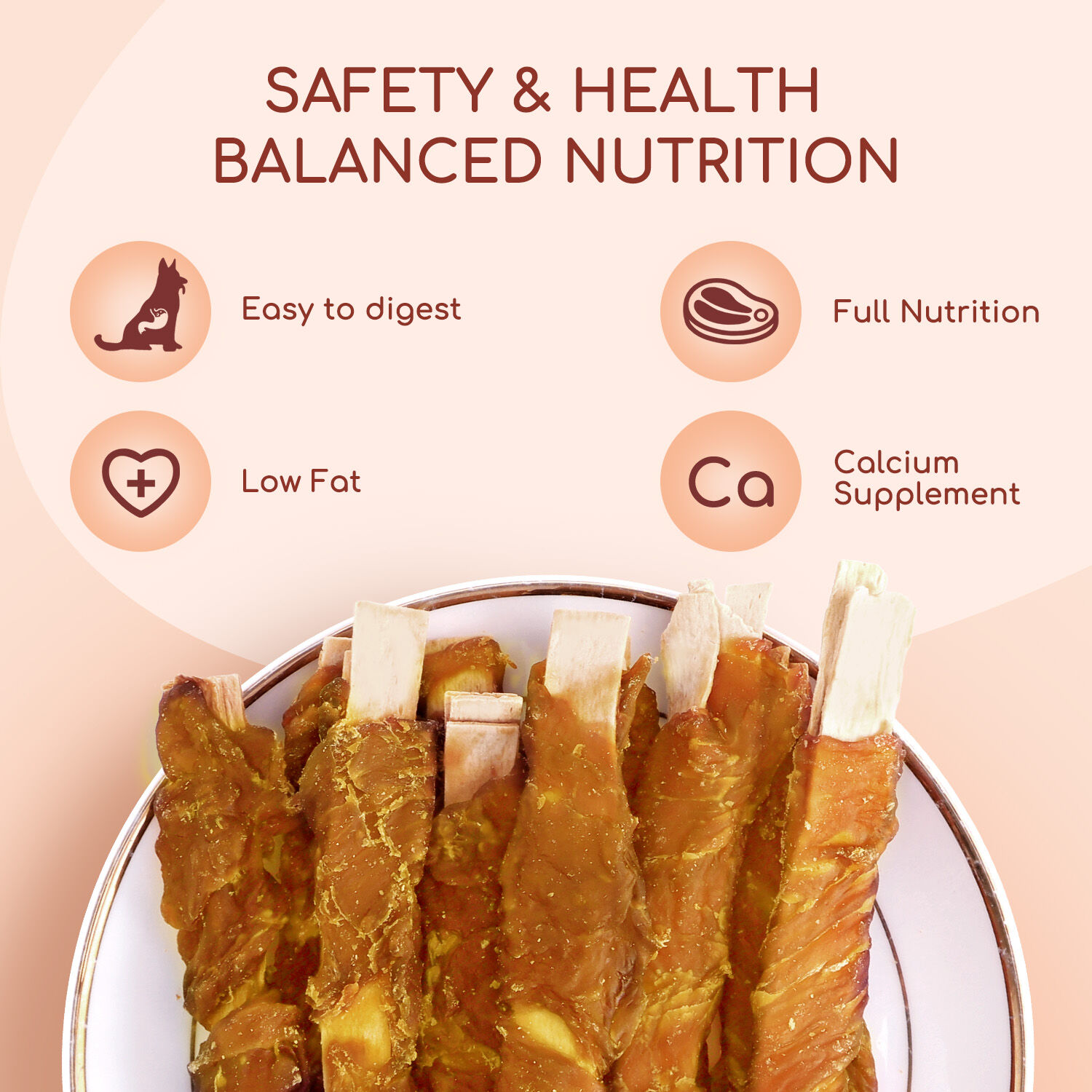 Nobleza - Snacks para Perros - Chips de Bacalao Enrollados con Pollo - Chuches Natural para Perros - Golosinas para perro - Premios y Recompensas para perros - L10 cm, 6 bolsas x 80 gr, , large Imagen numero 4