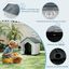 COSTWAY Caseta de Pl&aacute;stico para Perros, Refugio para Mascotas Impermeable con Puerta Met&aacute;lica con Cerradura, Techo Inclinado y Rejillas de Ventilaci&oacute;n, Caseta Perro para Interior y Exterior (Gris), , large indicador imagen numero 4
