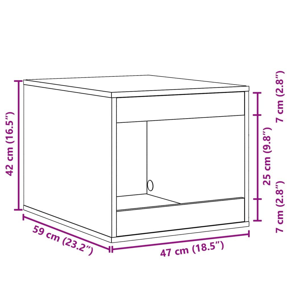 vidaXL Mueble arenero para gatos madera ingeniería blanco 47x59x42 cm thumbnail