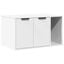 vidaXL Mueble arenero para gatos madera ingeniería blanco, , large indicador imagen numero 1