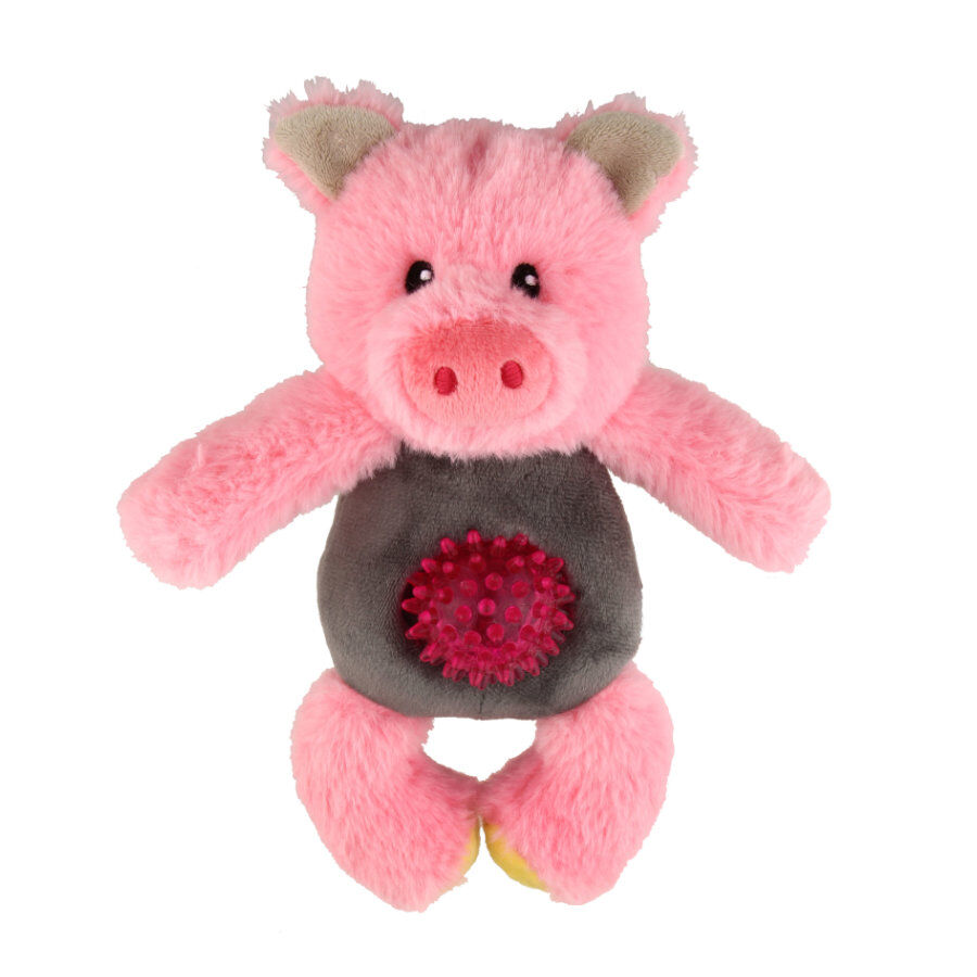 Tootoy! Puppy Multitexture Pink Pig Cuddler peluche para cachorros, , large Imagen numero 2