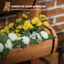 Outsunny Arriate de Jardín con Enrejado Tipo Barril con 2 Macetas Macetero con Soporte para Trepadora Cultivos Plantas Flores para Patio Terraza Balcón 45x45x80 cm Natural, , large indicador imagen numero 5