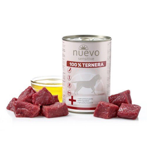 Comida h&uacute;meda Nuevo Sensitive 100% para perros sabor ternera, , large Imagen numero 1
