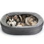 Nobleza Cama Sof&aacute; Ortop&eacute;dica para Perros Grandes (110 x 80 x 19 cm) - Cama con Espuma Huevera Viscoel&aacute;stica, Forro Impermeable, Funda Extrable Lavable a M&aacute;quina y Base Antideslizante, Suave Franela Polar, Gri, , large indicador imagen numero 7