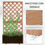 Outsunny Jardinera con Enrejado de Madera Maciza Macetero de Jardín con Soporte para Trepadora para Cultivo de Plantas Flores 72,5x31,5x149,5 cm Natural, , large indicador imagen numero 5