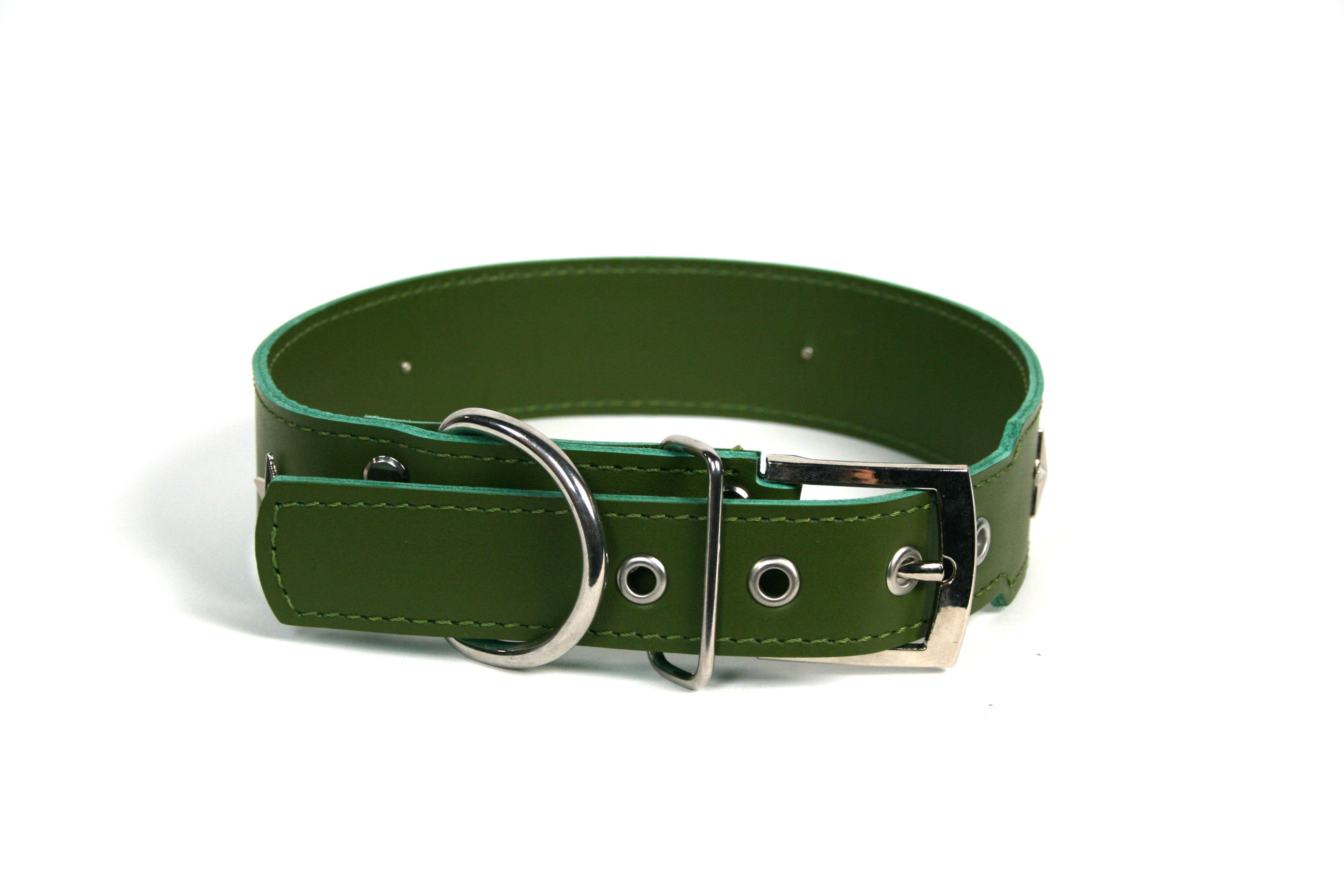 COLLAR DE PIEL VERDE CON  ESTRELLA, , large Imagen numero 2